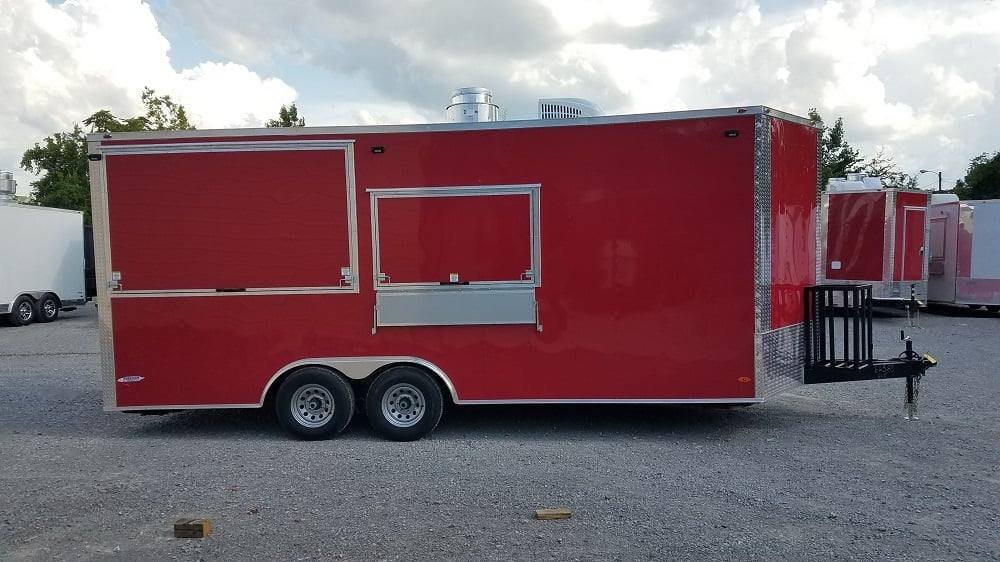 8.5′ x 20′ Red BBQ Porch Concession Food Trailer — photo 9