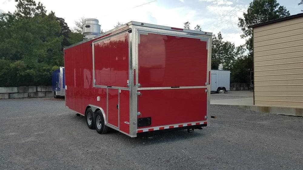 8.5′ x 20′ Red BBQ Porch Concession Food Trailer — photo 10