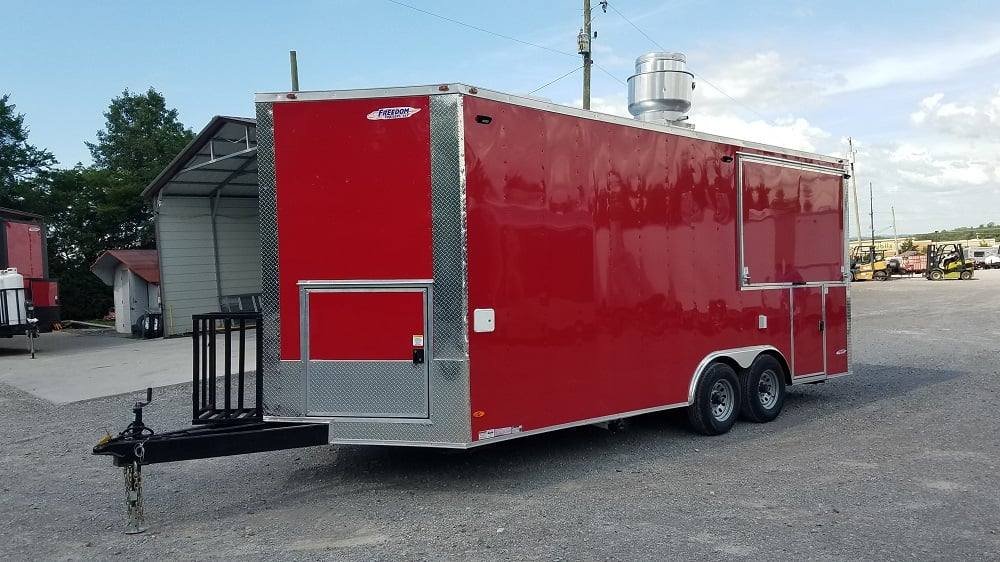 8.5′ x 20′ Red BBQ Porch Concession Food Trailer — photo 3
