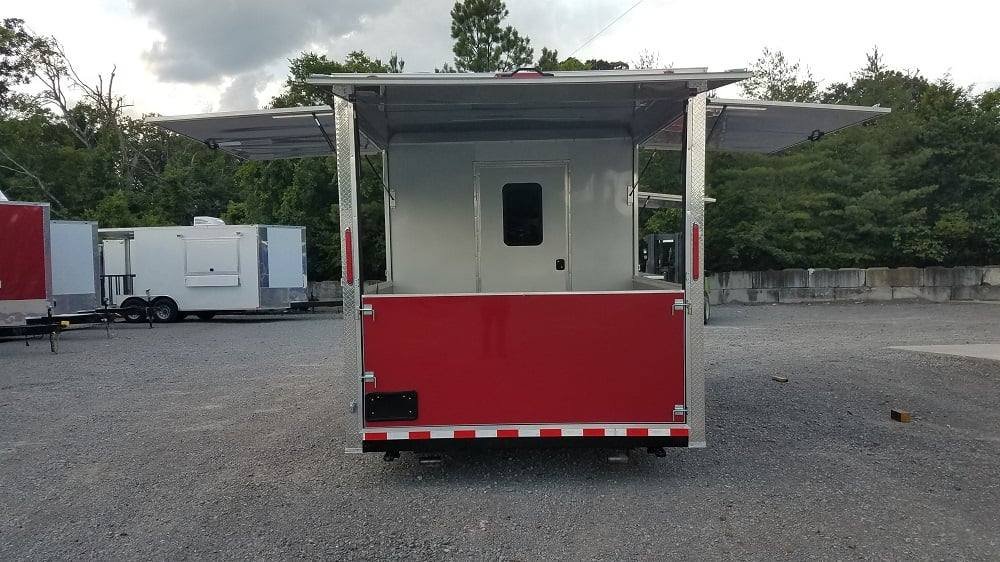 8.5′ x 20′ Red BBQ Porch Concession Food Trailer — photo 2