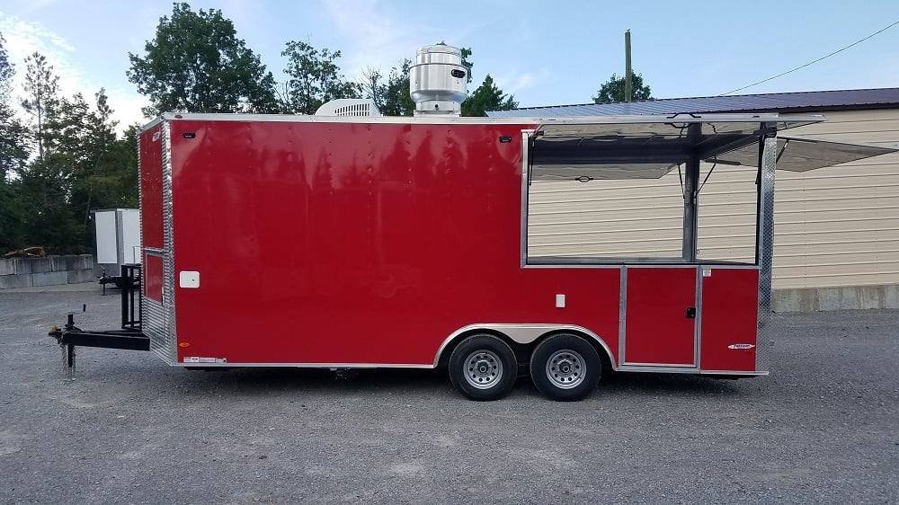 8.5′ x 20′ Red BBQ Porch Concession Food Trailer — photo 15