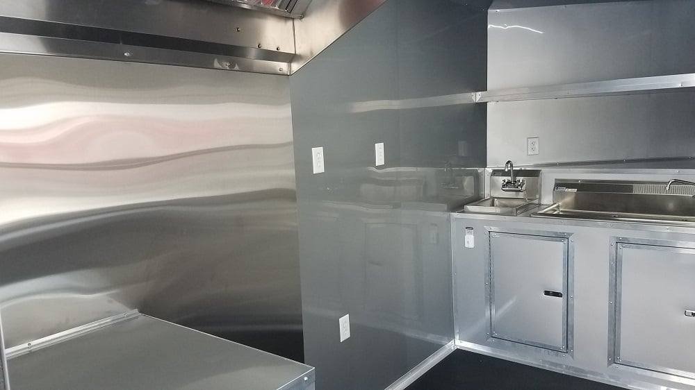 8.5′ x 20′ Red BBQ Porch Concession Food Trailer — photo 8