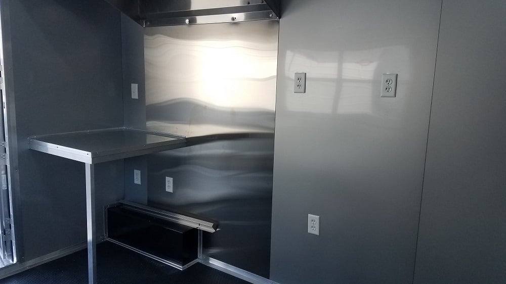 8.5′ x 20′ Red BBQ Porch Concession Food Trailer — photo 4