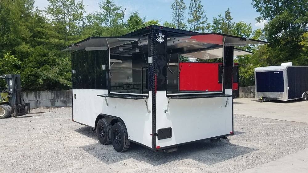 8.5′ x 16′ Black & White Food Concession Event Trailer