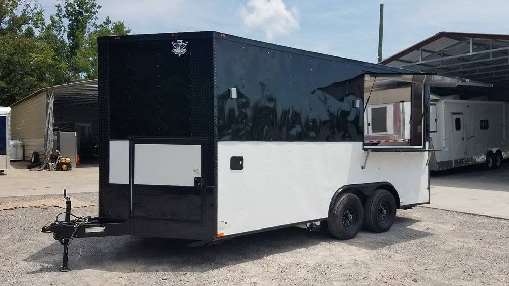 8.5′ x 16′ Black & White Food Concession Event Trailer — photo 5