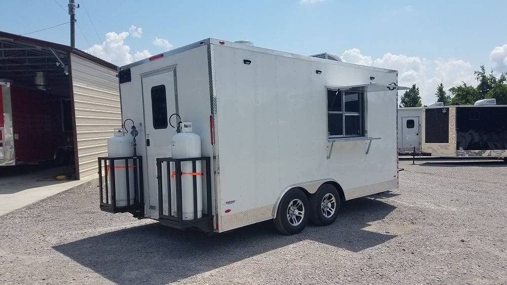 8.5′ x 16′ White Concession Food Trailer With Appliances — photo 4