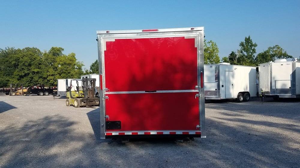 8.5′ x 20′ Red Porch Style Concession Food Trailer With Appliances — photo 12