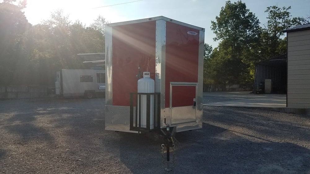 8.5′ x 20′ Red Porch Style Concession Food Trailer With Appliances — photo 13