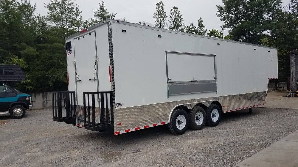 8.5′ x 35′ White Goose-neck Concession Food Trailer — photo 10