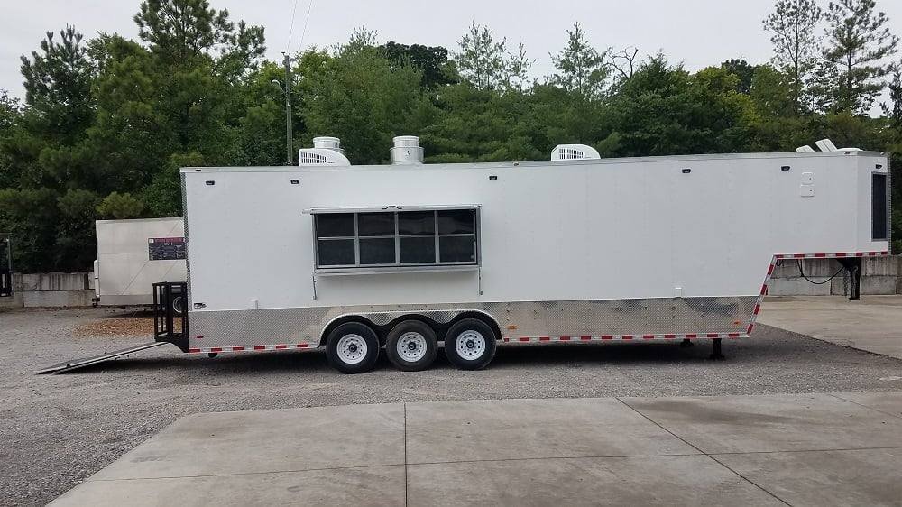 8.5′ x 35′ White Gooseneck Concession Food Trailer With Appliances — photo 15