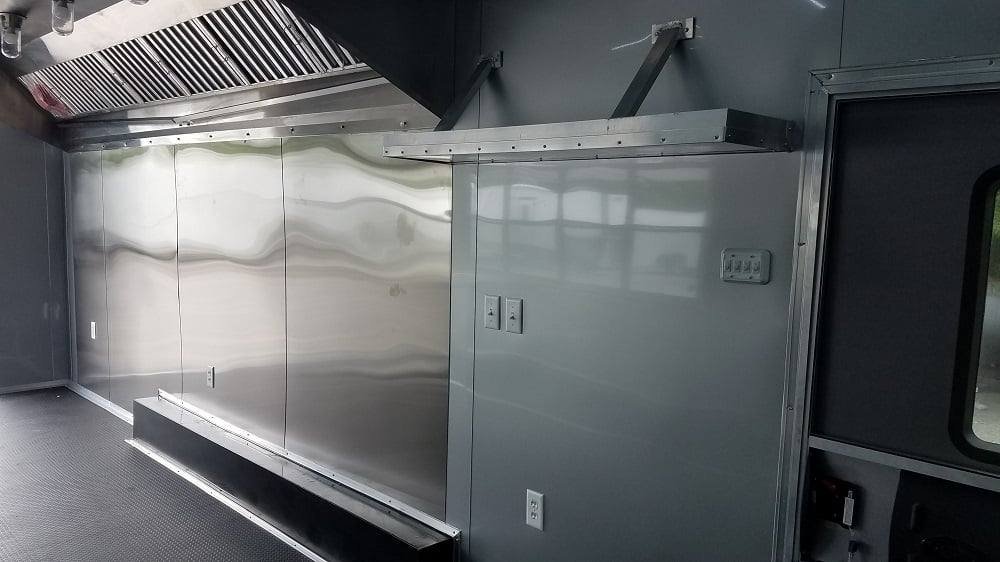 8.5′ x 35′ White Goose-neck Concession Food Trailer — photo 8
