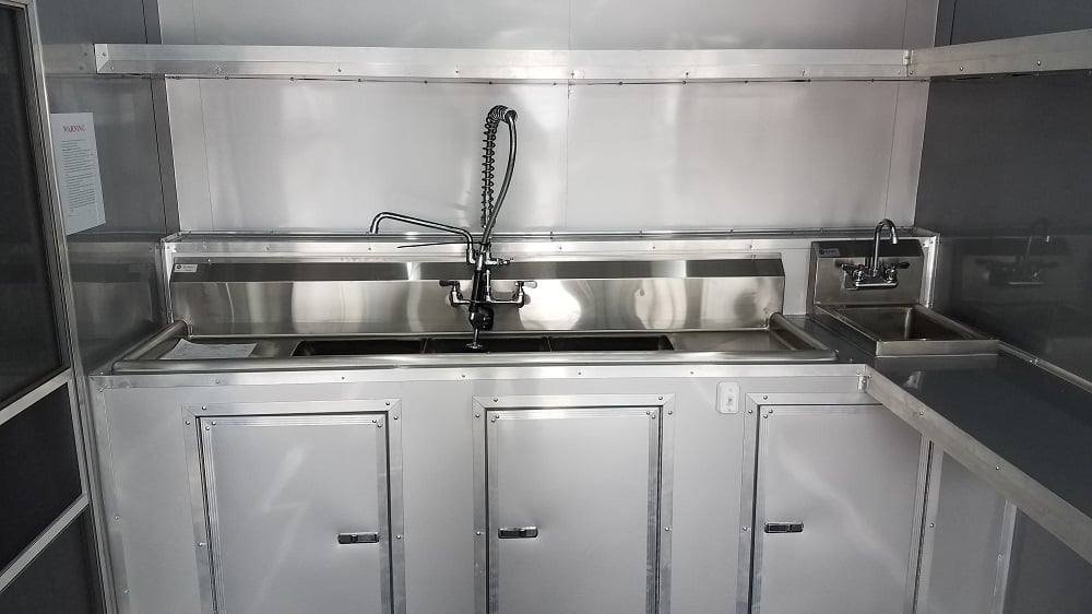 8.5′ x 35′ White Gooseneck Concession Food Trailer With Appliances — photo 11