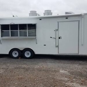 8.5' x 24' White Concession Food Trailer With Appliances