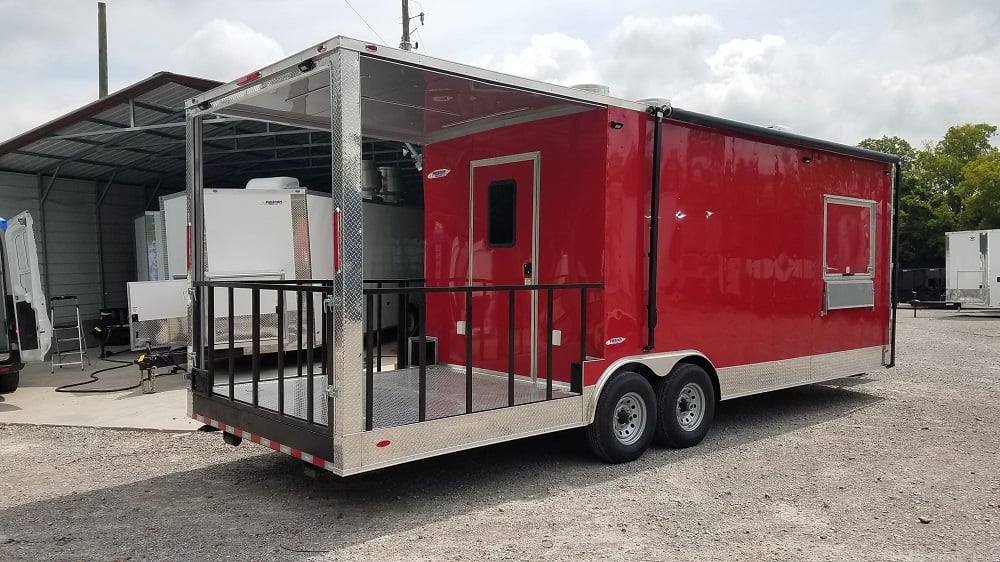 8.5′ x 26′ Red Concession BBQ Food Event Catering Trailer — photo 15