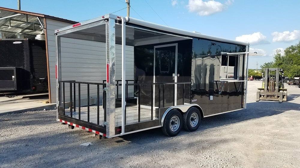 8.5′ x 20′ Black BBQ Concession Food Trailer — photo 4