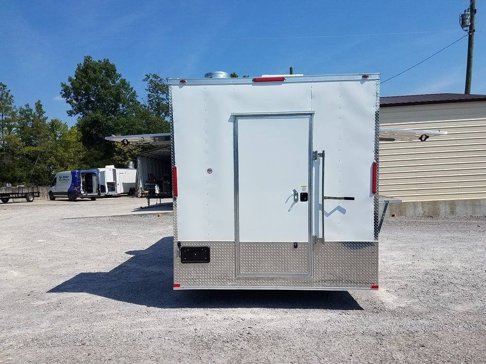 8.5′ x 16′ Double Window White Concession Food Trailer — photo 3
