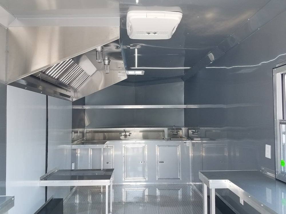 8.5′ x 16′ Double Window White Concession Food Trailer — photo 5