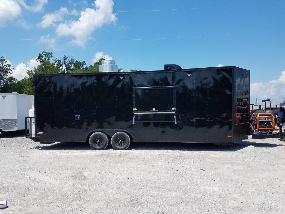 8.5′ x 24′ Black Concession Food Trailer with Appliances — photo 8