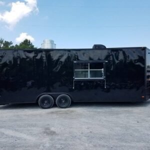 8.5' x 24' Black Concession Food Trailer with Appliances