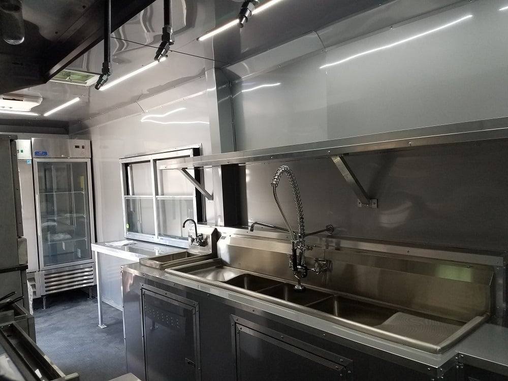 8.5′ x 24′ Black Concession Food Trailer with Appliances — photo 4