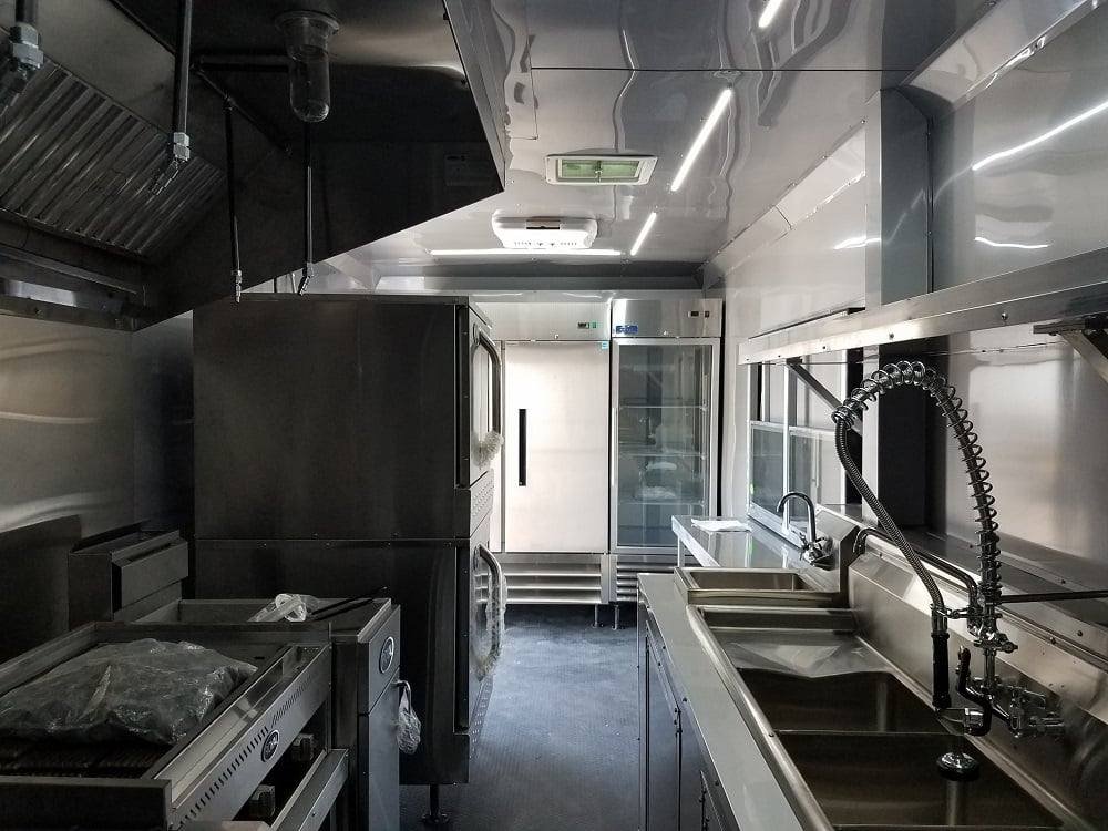 8.5′ x 24′ Black Concession Food Trailer with Appliances — photo 6