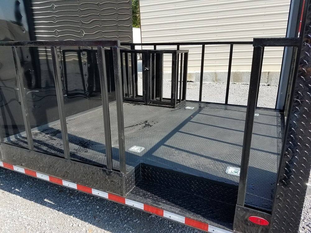 8.5′ x 32′ Black on Black BBQ Porch Concession Food Trailer — photo 4