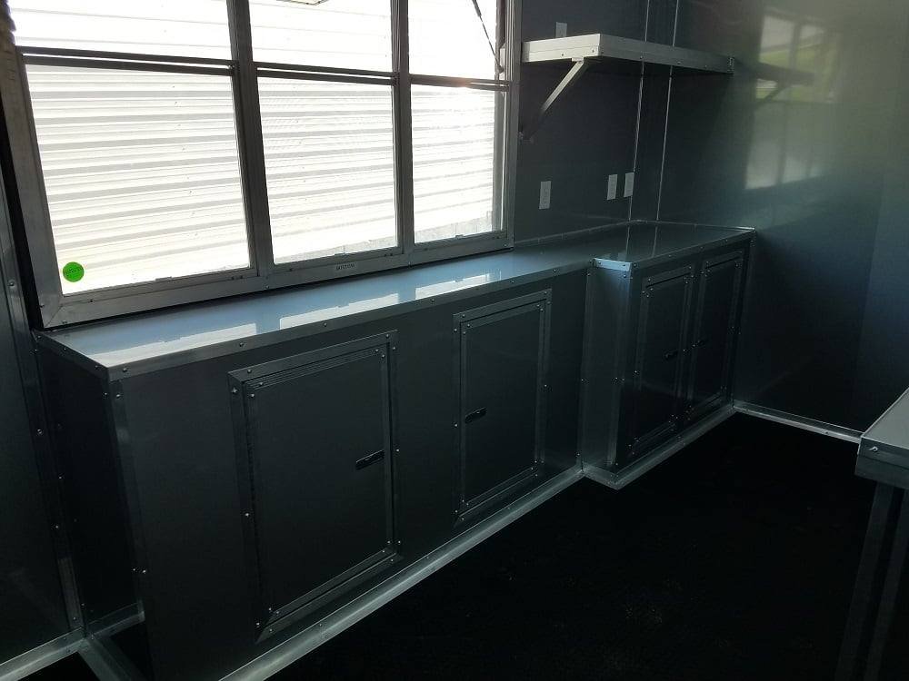 8.5′ x 32′ Black on Black BBQ Porch Concession Food Trailer — photo 5
