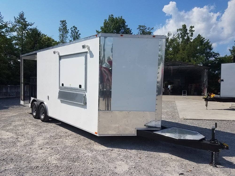 8.5′ x 20′ BBQ Porch White Concession Food Trailer — photo 5