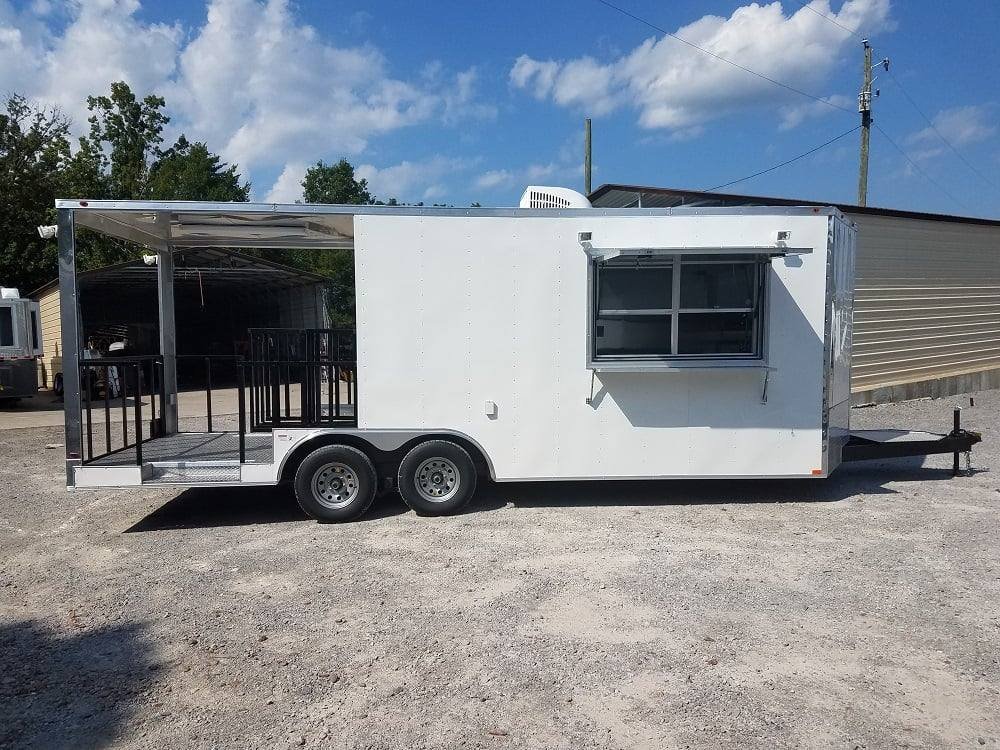 8.5′ x 20′ BBQ Porch White Concession Food Trailer — photo 3