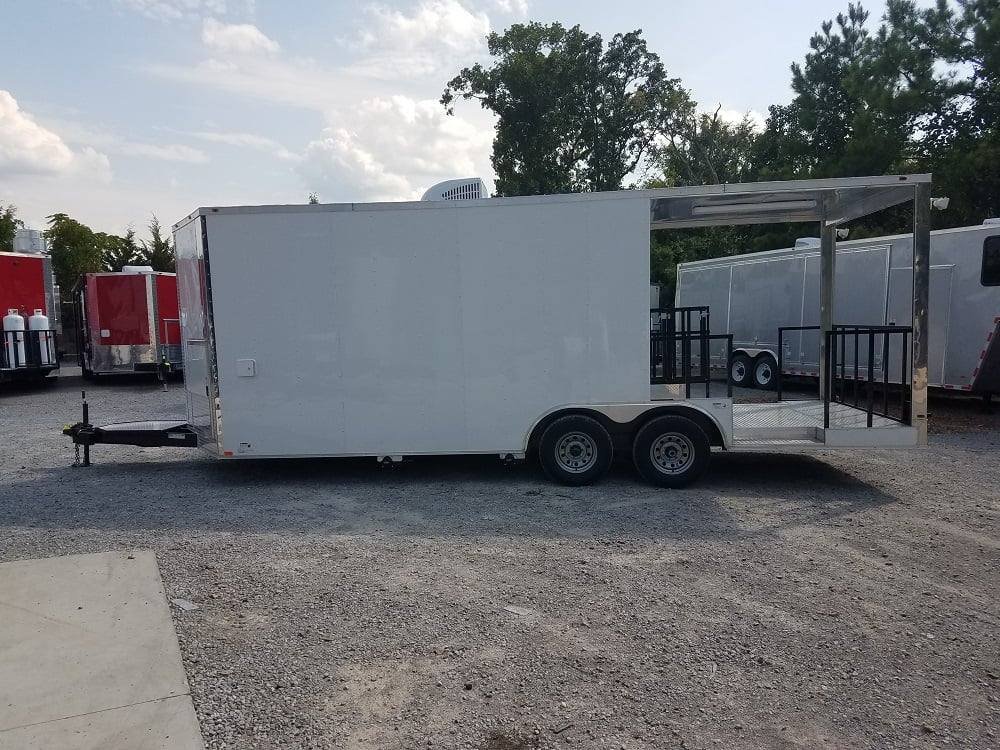 8.5′ x 20′ BBQ Porch White Concession Food Trailer — photo 6