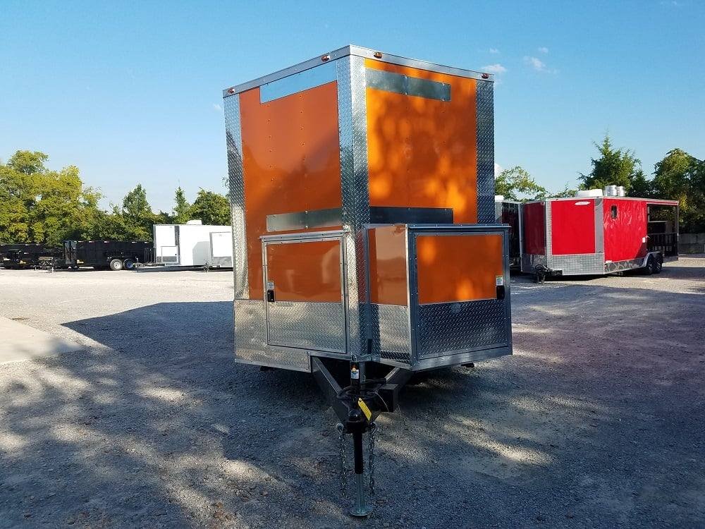 8.5′ x 16′ Orange Shaved Ice Concession Food Trailer — photo 3