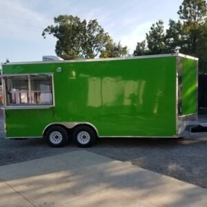 8.5' x 18' Electric Green Concession Food Trailer