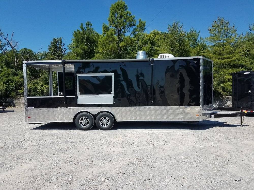 8.5′ x 24′ BBQ Porch Black Concession Food Trailer — photo 14