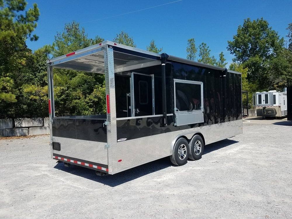 8.5′ x 24′ BBQ Porch Black Concession Food Trailer — photo 11