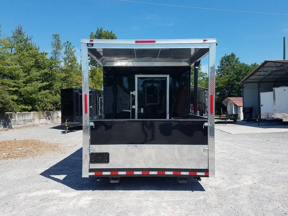 8.5′ x 24′ BBQ Porch Black Concession Food Trailer — photo 8