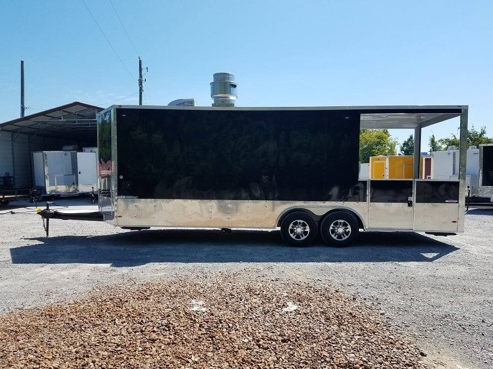 8.5′ x 24′ BBQ Porch Black Concession Food Trailer — photo 2