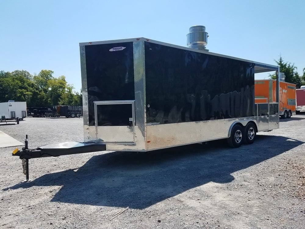 8.5′ x 24′ BBQ Porch Black Concession Food Trailer — photo 3