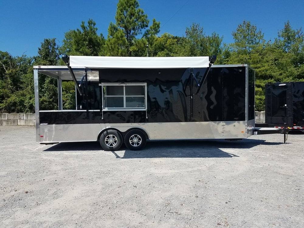 8.5′ x 24′ BBQ Porch Black Concession Food Trailer — photo 9