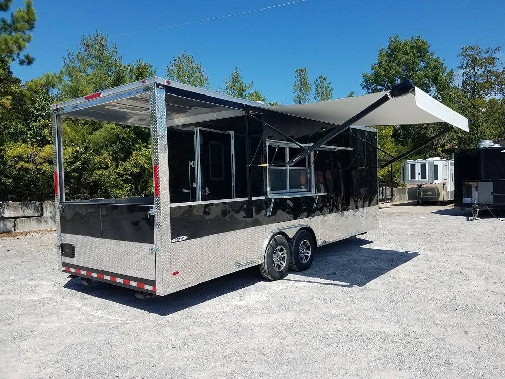 8.5′ x 24′ BBQ Porch Black Concession Food Trailer — photo 5