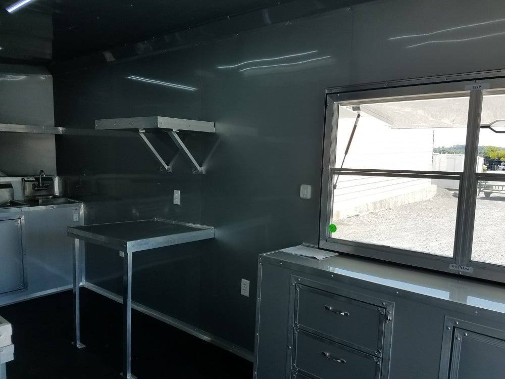 8.5′ x 24′ BBQ Porch Black Concession Food Trailer — photo 10