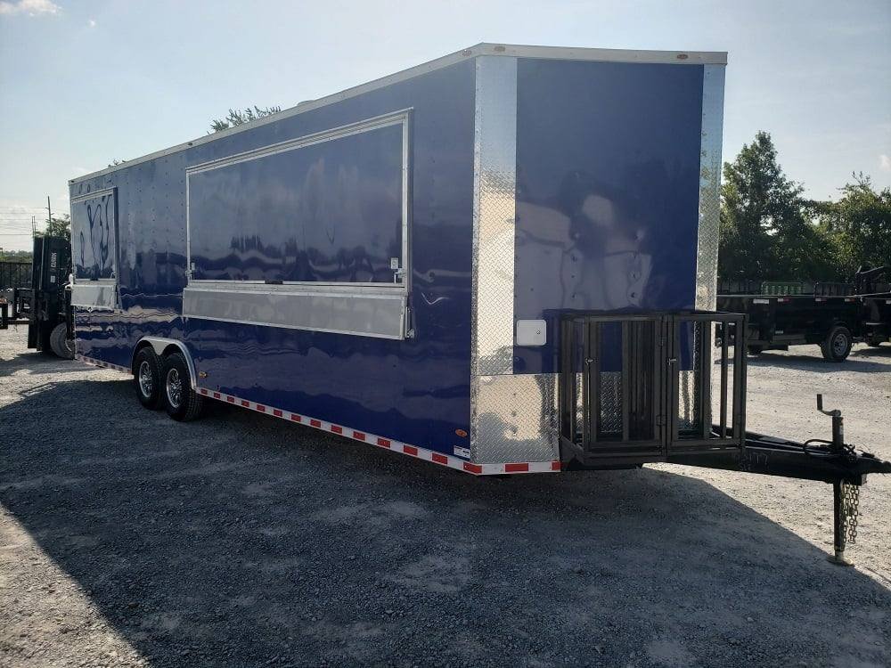 8.5′ x 28′ Cobalt Blue Catering Food Trailer — photo 13