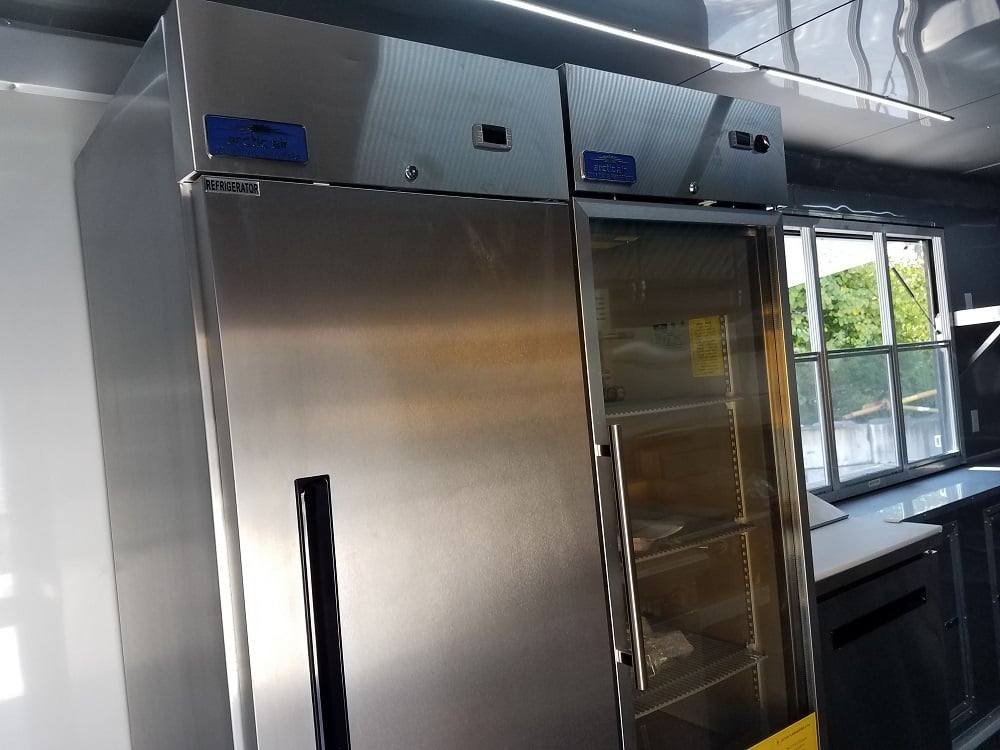 8.5′ x 32′ Black on Black BBQ Porch Concession Food Trailer With Appliances — photo 14
