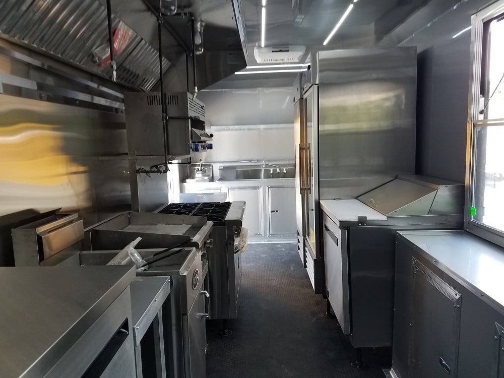 8.5′ x 32′ Black on Black BBQ Porch Concession Food Trailer With Appliances — photo 11