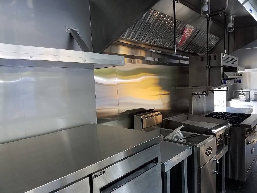 8.5′ x 32′ Black on Black BBQ Porch Concession Food Trailer With Appliances — photo 7