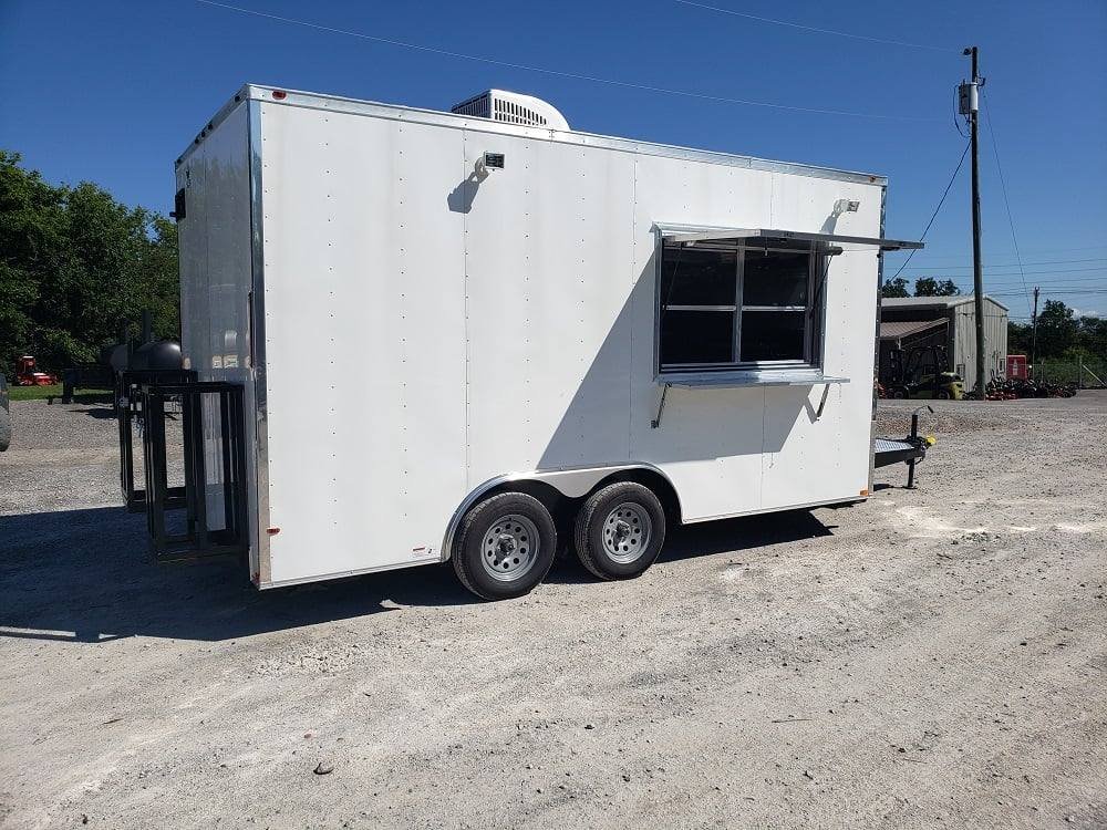 8.5′ x 16′ White Concession Food Trailer With Appliances — photo 10