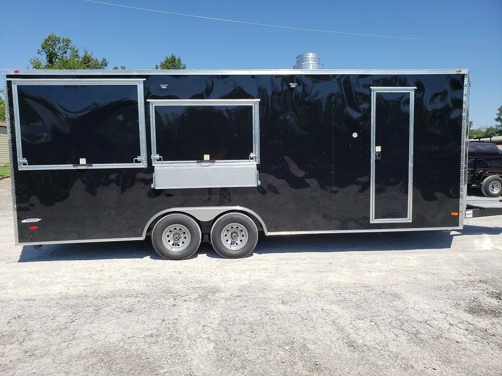 8.5′ x 22′ Black Porch Style Concession Food Trailer — photo 3