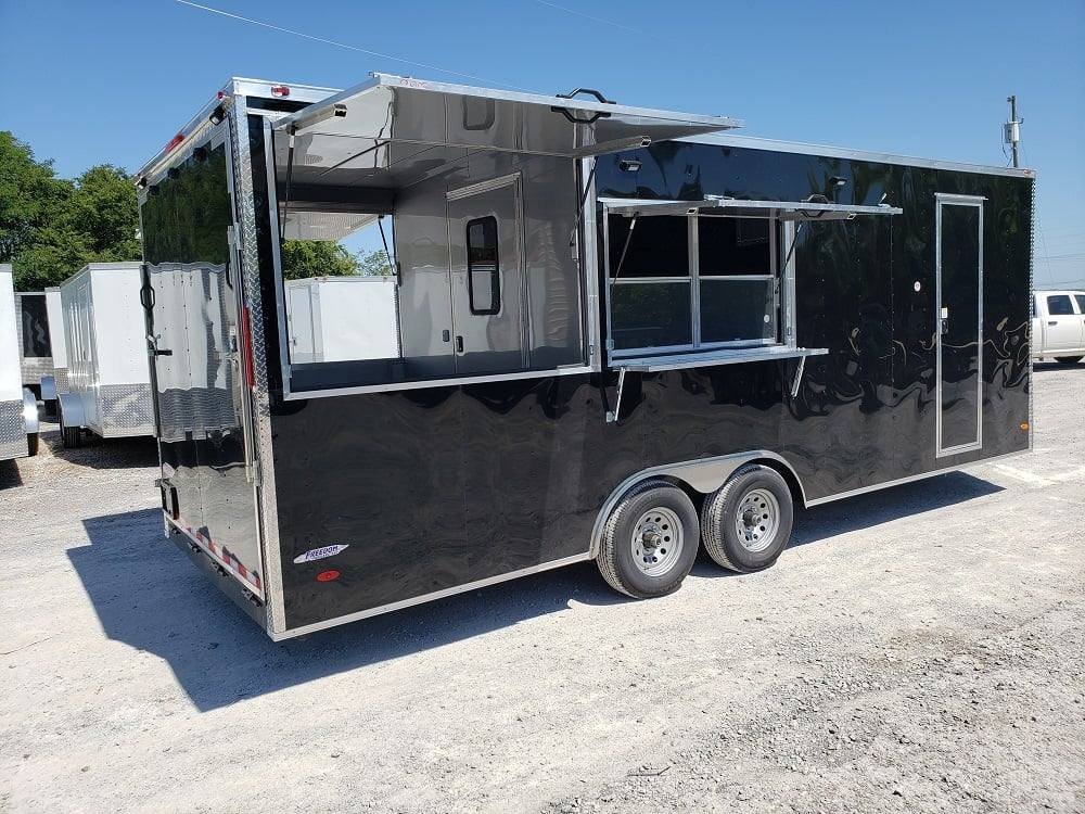 8.5′ x 22′ Black Porch Style Concession Food Trailer — photo 13