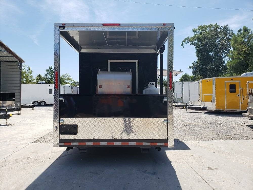 8.5′ x 24′ Black Concession BBQ Food Trailer With Appliances — photo 4