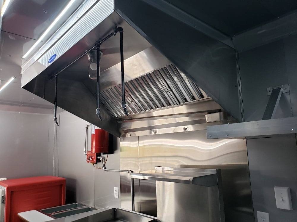 8.5′ x 24′ Black Concession BBQ Food Trailer With Appliances — photo 12