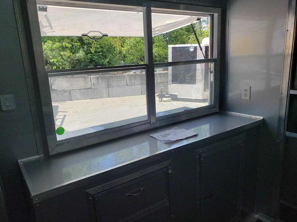 8.5′ x 24′ Black Concession BBQ Food Trailer With Appliances — photo 15